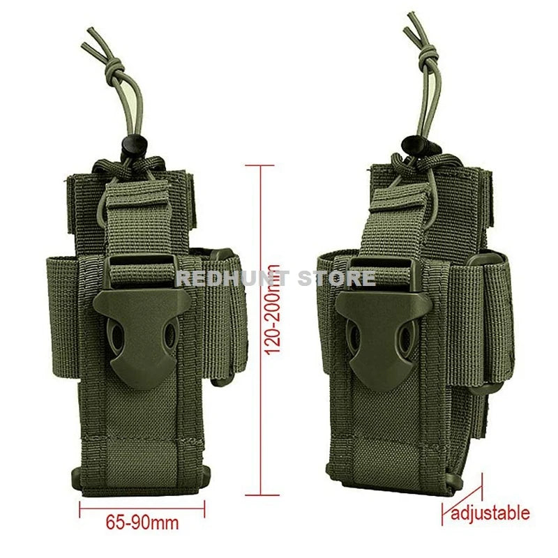 Adjustable Tactical Radio Holder Bag Molle Two Way Radio Holster Pouch