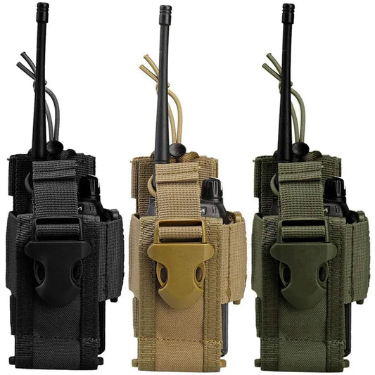 Adjustable Tactical Radio Holder Bag Molle Two Way Radio Holster Pouch