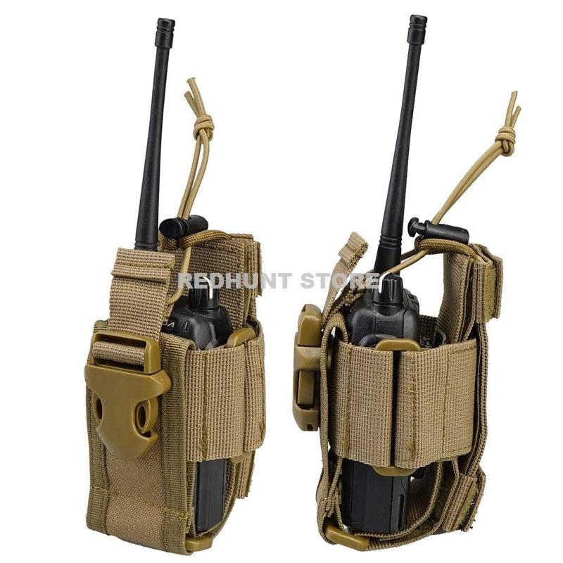 Adjustable Tactical Radio Holder Bag Molle Two Way Radio Holster Pouch