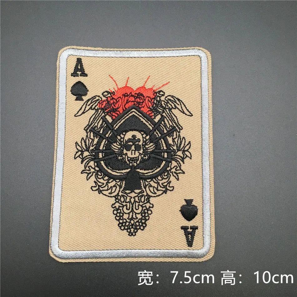 Ace of Spades Embroidery Patches