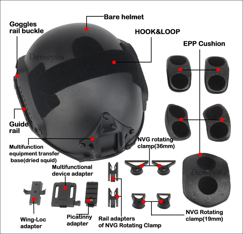 Demeysis Tactical Airsoft Helmet