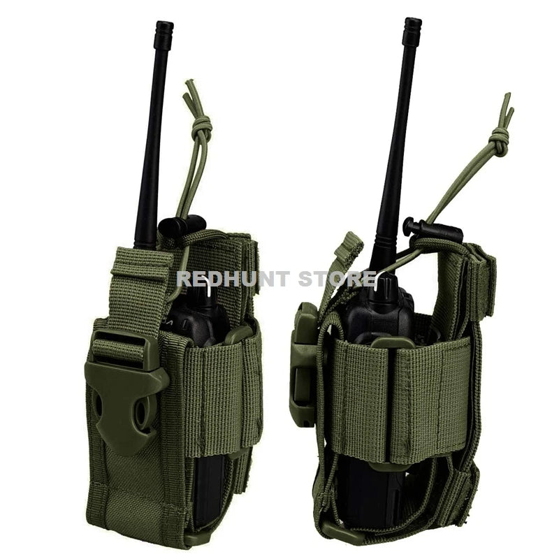 Adjustable Tactical Radio Holder Bag Molle Two Way Radio Holster Pouch