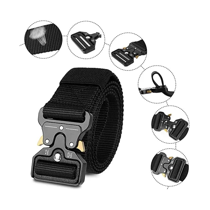 Military Style Adjustable Quick Release Nylon Tactical Belt