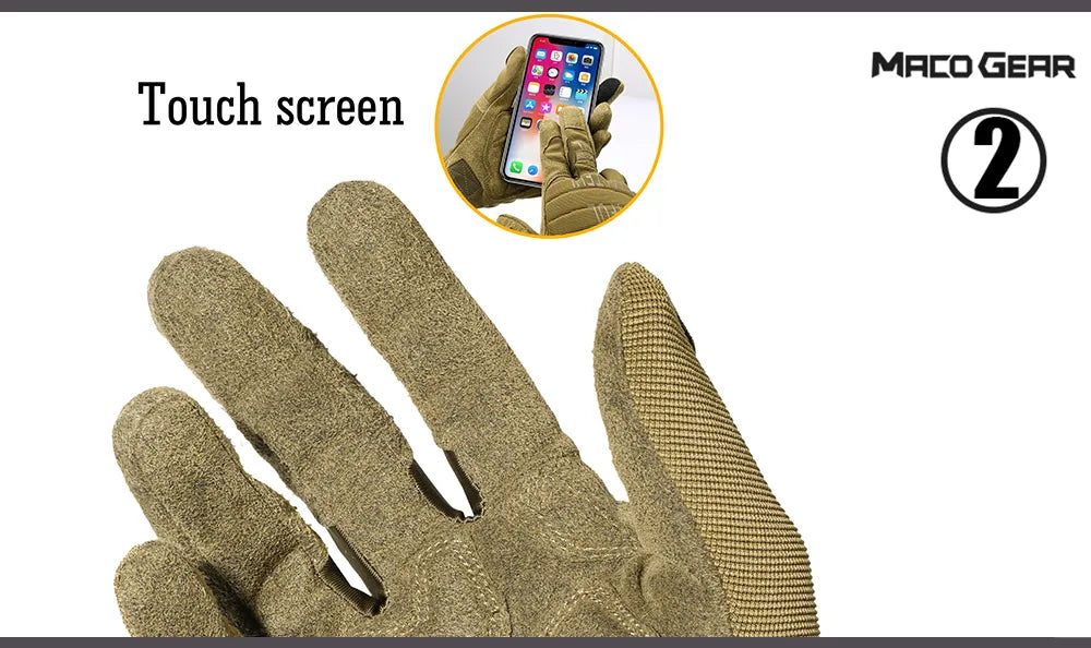 Macro Gear Tactical Military Style Touch Screen Able Gloves