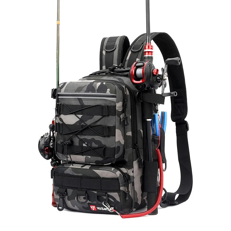 Camouflage Multi-functional Outdoor Camping Fishing Backpack