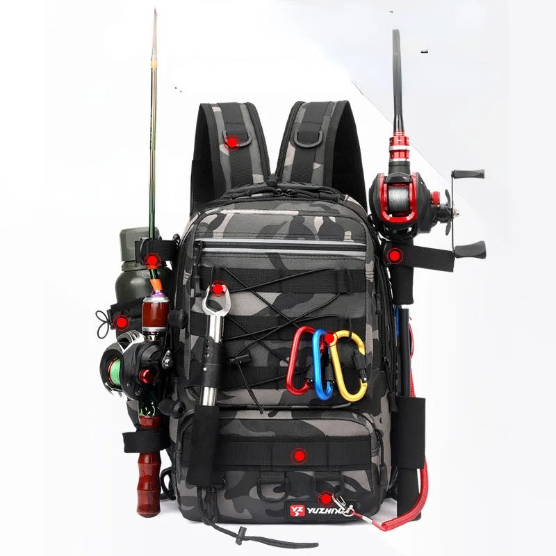 Camouflage Multi-functional Outdoor Camping Fishing Backpack